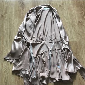 New Zimmerman sueded Robe Dress Nude